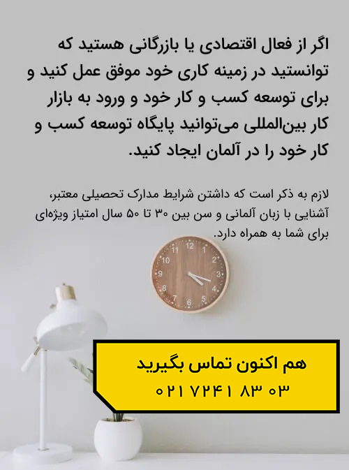 راهنمایی برای فعالین اقتصادی